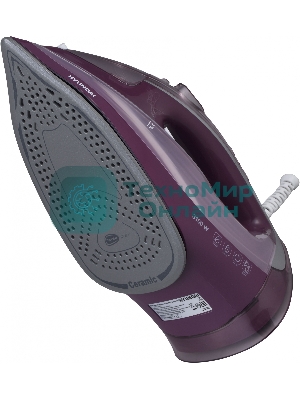 Утюг Hyundai H-SI01780 розовый/бордовый, 3100 Вт, 35 г/мин, 220 г/мин, 400 мл