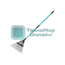 Грабли веерные стальные Palisad LUXE 570х1520 мм, 24 зуба, фибергласовый черенок, ПВХ накладка