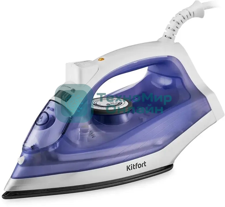 Утюг Kitfort KT-2603 1300 Вт белый/фиолетовый