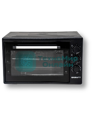 Мини-печь Kraft KF-MO3801BL, черный, 38 л.