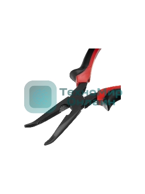 Длинногубцы Matrix black nickel 200 мм, изогнутые, двухкомпонентные рукоятки