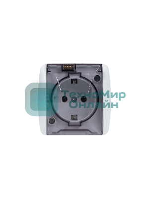 Розетка EKF EQR16-029-30-54-T PROxima Владивосток 1-местная 16А с заземлением с прозрачной крышкой IP54