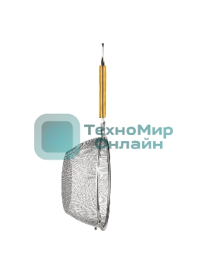 Дуршлаг с деревянной ручкой LARA LR03-50 эбеновое дерево, полированная нержавеющая сталь