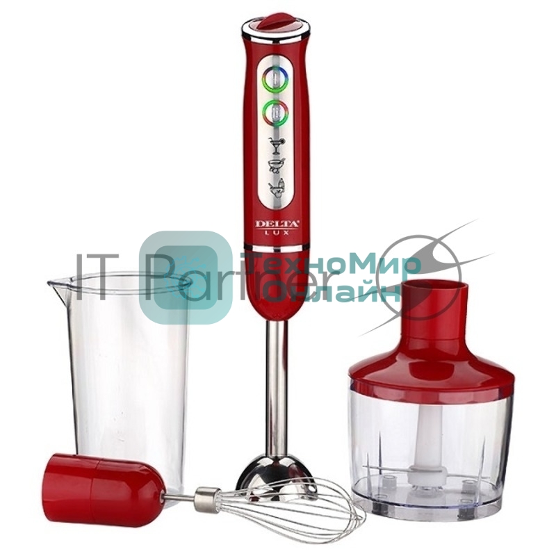 Блендер Delta Lux DL-7039B 800 Вт, красный