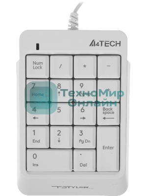 Числовой блок проводной A4Tech Fstyler FK13P, USB, белый