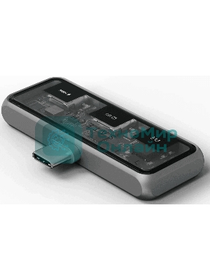 USB-концентратор Satechi Mobile XR Hub with Audio (2х USB Type-C, Mini jack), до 100 Вт, Серый Док-станция ST-HXRAJM
