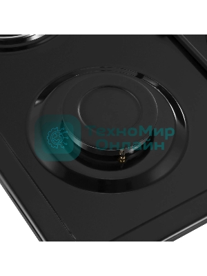 Комбинированная варочная панель Maunfeld EEHE.64.5EB/KG, 4 конфорки, эмалированная сталь, черный