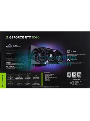 Видеокарта MSI NVIDIA GeForce RTX 5080 16Gb PCI-E 256bit GDDR7 2700/30000 HDMIx1 DPx3 HDCP Ret