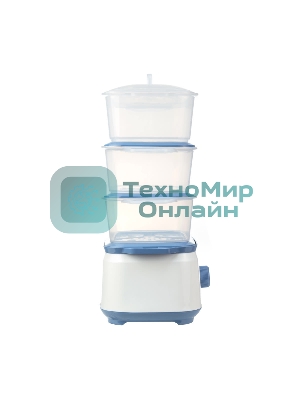 Пароварка электрическая Centek CT-1462 9л 1050Вт, таймер 60 мин, 3 контейнера, чаша для риса, резервуар 1,5л.