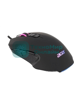 Мышь проводная Acer OMW160 черный, 6400 dpi, USB, кнопки - 8