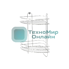 Полка угловая двухъярусная Рыжий кот Vento Plus 23*23*41,5 см хром (310848)
