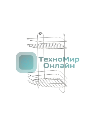 Полка угловая двухъярусная Рыжий кот Vento Plus 23*23*41,5 см хром (310848)