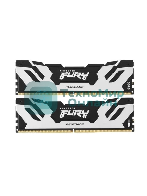 Оперативная память Kingston Fury Renegade, DDR5, 96Gb (2x48GB), 6000MHz, CL32, DIMM, с радиаторами, серебристый/черный