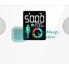 Весы напольные электронные Kitfort КТ-838, макс.180кг, белый