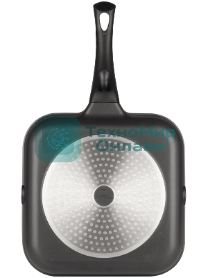 Сковорода-гриль Rondell Schwarz RDA-1683 квадратная 28 см, покрытие: Xylan Plus ручка несъемная (без крышки) черный