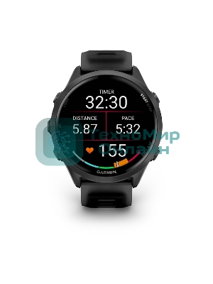 Умные часы Garmin Forerunner 570 черный, темно-серый безель, черный ремешок 47мм