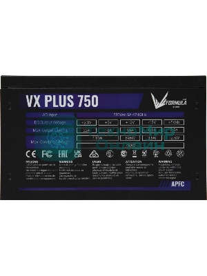 Блок питания Aerocool/Formula VX PLUS 750, 750Вт, 120мм, черный