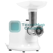 Мясорубка электрическая OLTO HM-080 белый, 1800 Вт, 1.5 кг/мин, реверс, защита от перегрузки, насадки - 4