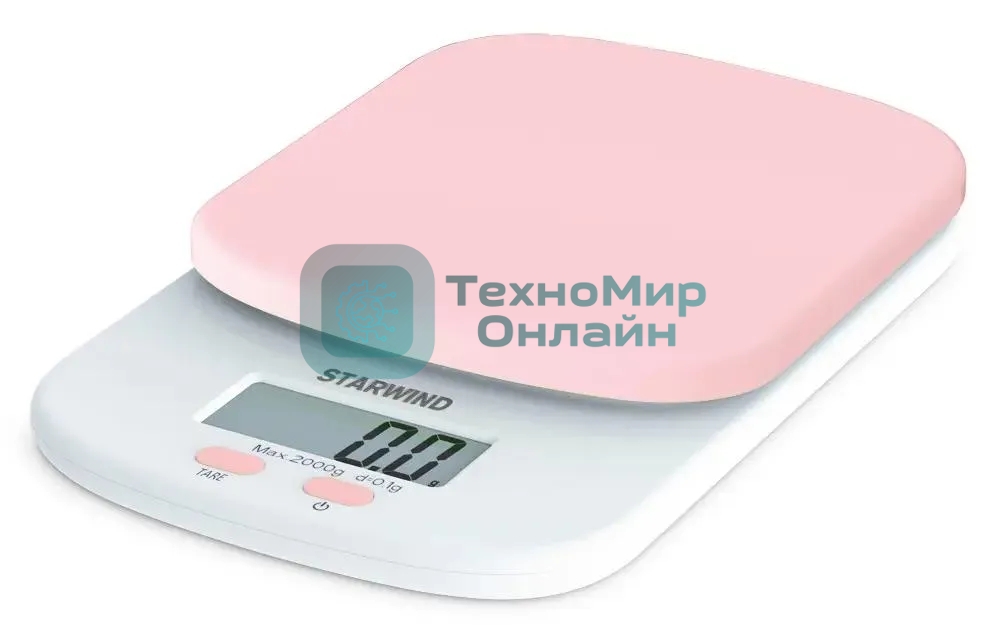 Весы кухонные Starwind SSK2157 макс. вес: 2 кг, розовый