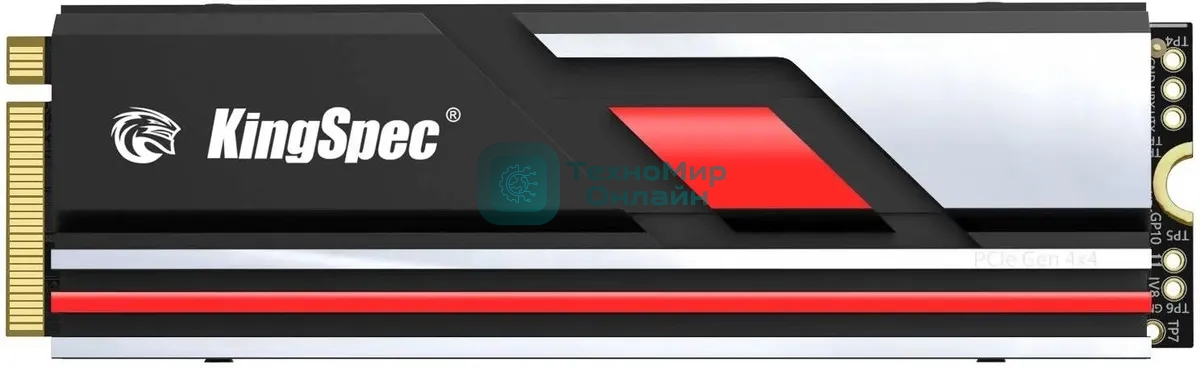 Накопитель SSD KingSpec XG7000 XG7000-1Tb PRO, 1Tb, PCIe 4.0 x4, M.2 2280, NVMe, R/W 7400/6600, с радиатором