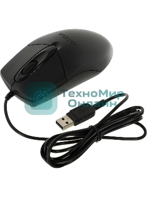 Мышь проводная A4Tech OP-720 черный, 1200 dpi, USB, кнопки - 3