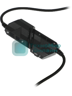 Гарнитура Acer AHW120 чёрный, проводная, USB, подсветка