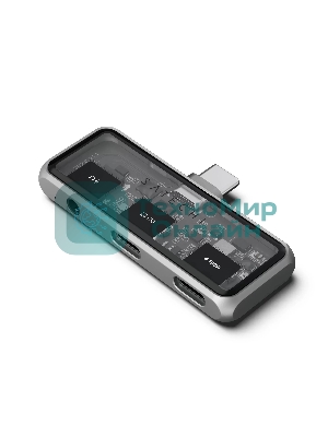 USB-концентратор Satechi Mobile XR Hub with Audio (2х USB Type-C, Mini jack), до 100 Вт, Серый Док-станция ST-HXRAJM