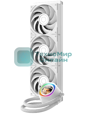 Система жидкостного охлаждения ID-Cooling FX360 LCD PE WHITE (Soc 1851/1700/1200/115X/AM5/AM4, 3x120мм fan, 2450rpm, 34.3 дБ, 350W, PWM 4-pin, Al+Cu) (FX360 LCD P