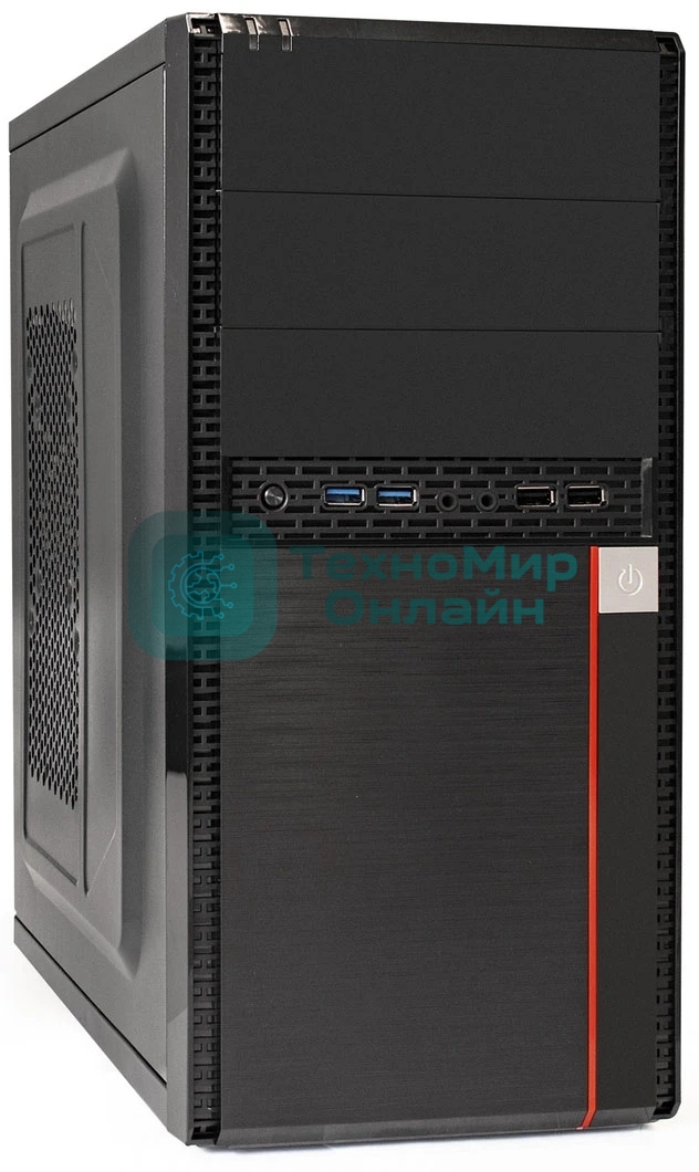 Компьютерный корпус Minitower ExeGate MA-371X-UNS500 (mATX, БП UNS500 с вент. 12см, 2*USB+2*USB 3.0, аудио, черный)
