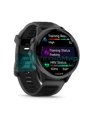 Умные часы Garmin Forerunner 570 черный, темно-серый безель, черный ремешок 47мм