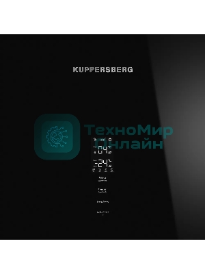 Холодильник Kuppersberg RFCN 2013 BG черное стекло двухкамерный 240/95л морозилка снизу, No Frost
