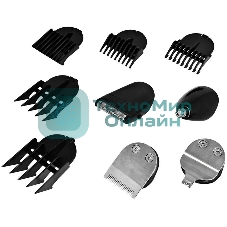 Триммер Vitek VT-2548 BK сеть/аккумулятор. Встроенная аккумуляторная батарея NiMh 2x1,2V AAA 800 mAh. Время зарядки от сети 8ч. Время автономной работы 45мин. Влажная очистка. Детальный триммер. Индикатор зарядки. Число установок длины 8. Максимальная длина стрижки 12мм. Минимальная длина стрижки 0,4. Способ регулировки длины регулировкой длины лезвий/сменой насадок. Материал лезвий высокачественная сталь. Число насадок 5. Стрижка бороды. Триммер для носа/ушей. Насадка для бритья. Аксессуары: Щеточка, смазочное масло.