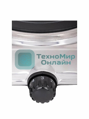 Плита настольная электрическая Energy EN-909 серебристый, 1,2 кВт, ТЭН, конфорки - 1, стеклокерамика, поворотные переключатели