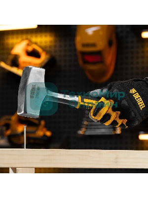 Кувалда Denzel 2 кг, цельнометаллическая, двухкомпонентная рукоятка