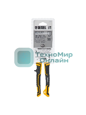 Ножницы по металлу Denzel 270 мм, прямой и правый рез,сталь-СrMo, трехкомп.рук-ки