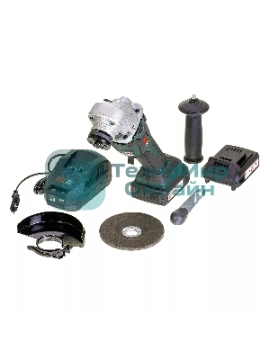 Угловая шлифовальная машина бесщеточная (болгарка) аккумуляторная KLPRO KLAT18B-20 (18В, Li-ion-2шт, 2.0Ач, 115мм, М14, 8500 об/мин З/У,сумка)