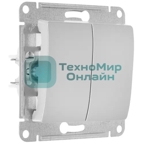 Механизм переключателя 2-кл. СП Glossa сх.6 10AX алюм. SchE GSL000365