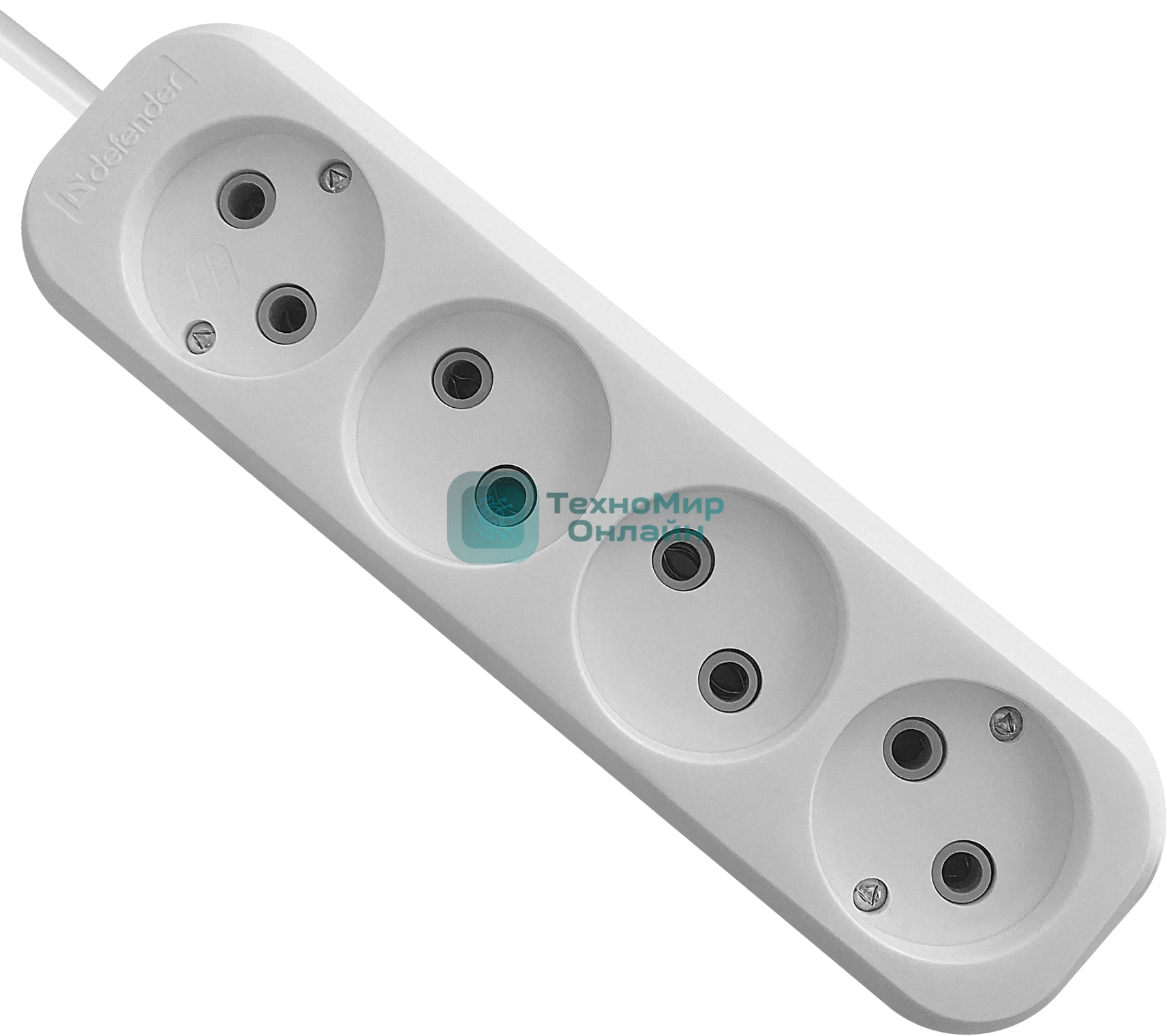 Удлинитель без заземления Defender B240 10 А, 5 м, без заземления