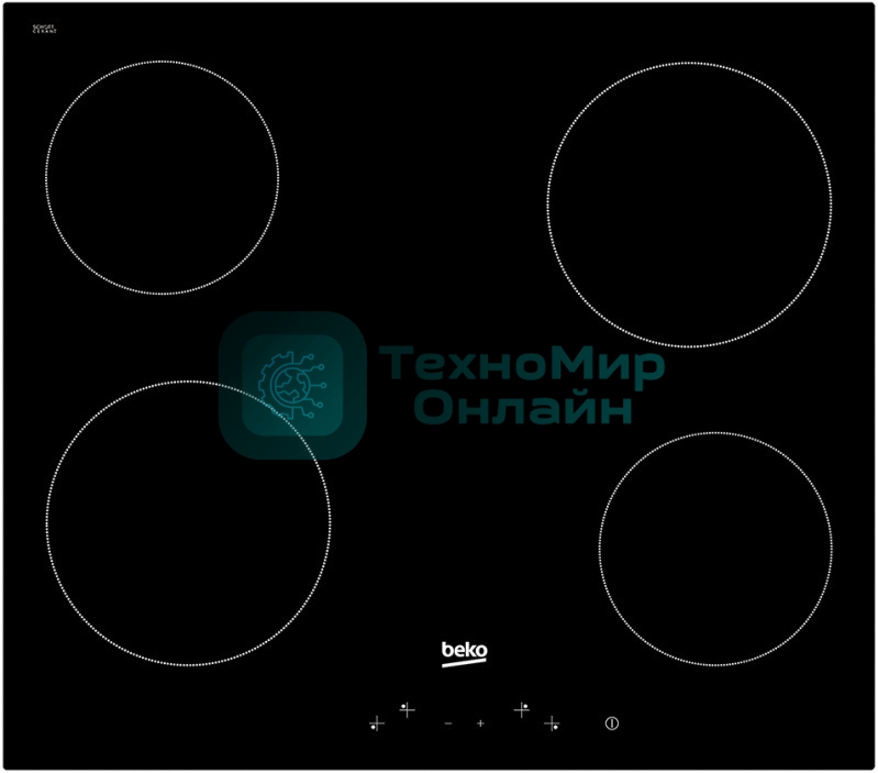Встраиваемая электрическая варочная панель Beko HIC 64400 E, черный