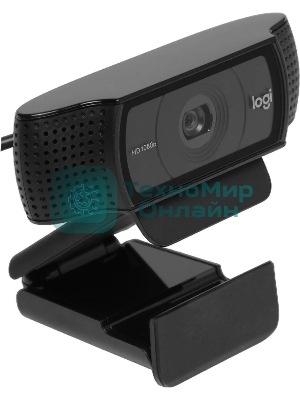 Веб-камера Logitech C920 1920x1080, 30 кадр/с, USB Type-A, микрофон (2 шт, шумоподавление), автоматическая фокусировка, автоосвещение, универсальное крепление