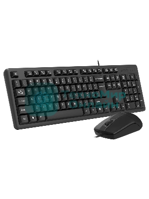 Комплект клавиатура+мышь A4Tech KK-3330S проводной, USB, 1200 DPI, чёрный