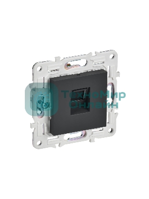 Розетка компьютерная IEK SKANDY SK-K01G графит RJ45 кат.5E SK-K10-1-K53