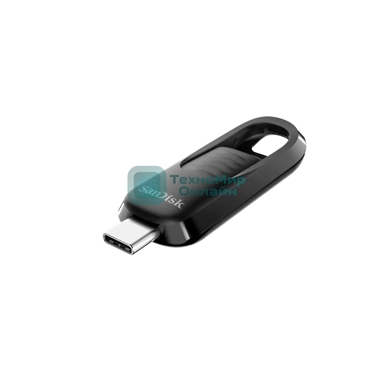 Флешка USB SanDisk Ultra Slider (SDCZ480-064G-G46), 64Gb, USB Type-C, R/W 300/70, черный