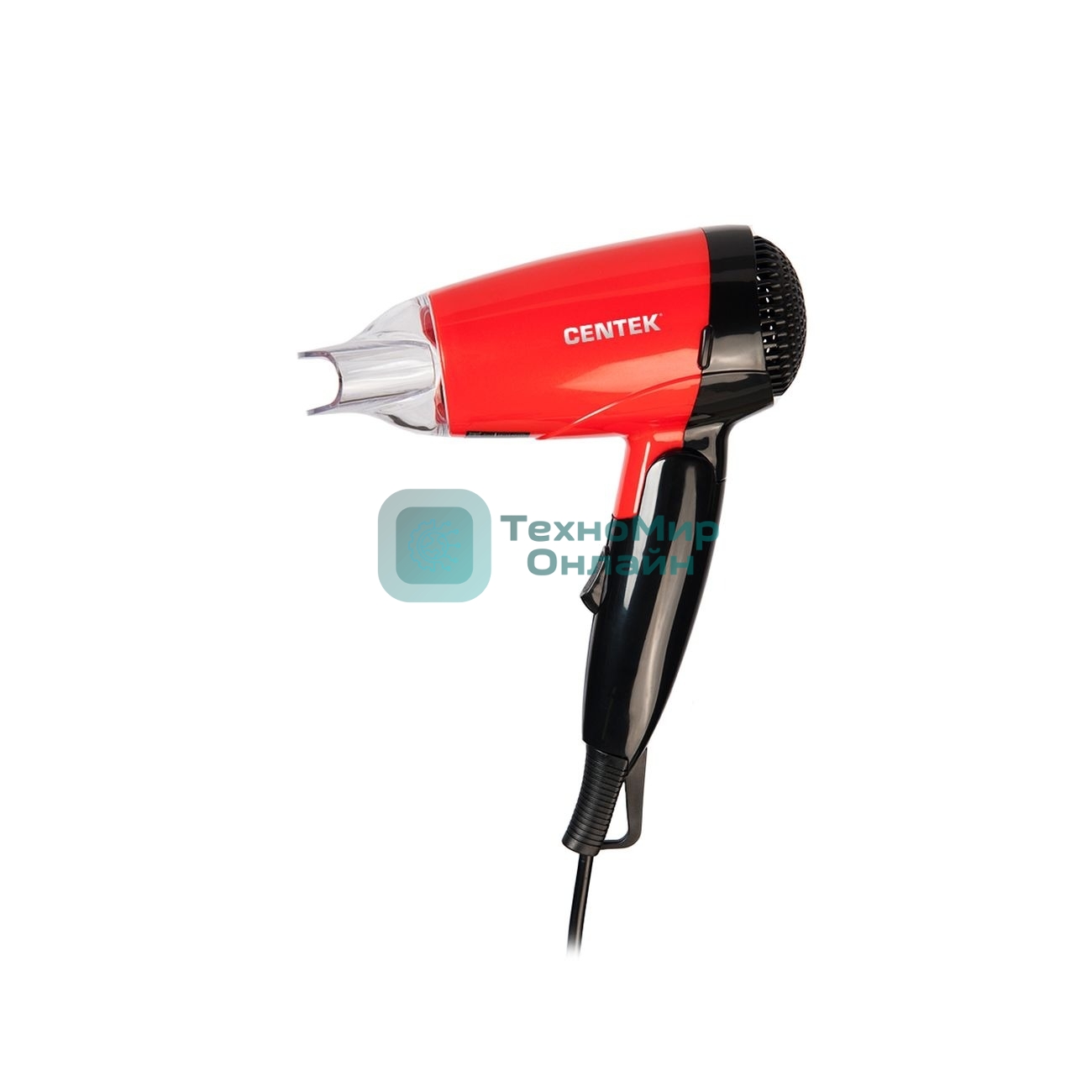 Фен Centek CT-2230 RBL красный/черный, 1200 Вт, компактный