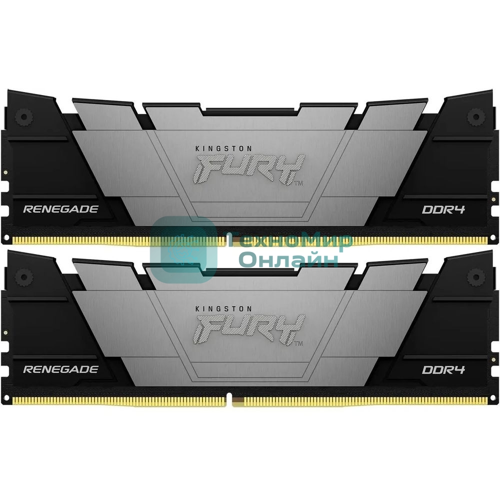 Оперативная память Kingston Fury Renegade, DDR4, 16GB (2x8GB), 4266MHz, CL19, DIMM, с радиатором, черный