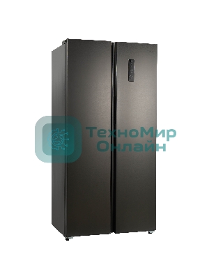 Холодильник Бирюса SBS 400 DI нержавеющая сталь двухкамерный 232/168 л морозилка слева, NoFrost, Side-by-side