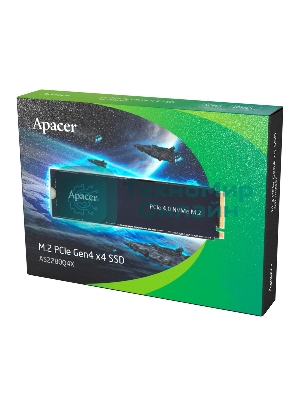 Накопитель SSD Apacer AS2280Q4X, 512Gb, M.2 2280, PCIe 4.0 x4, NVMe, R/W 4500/2500, с радиатором