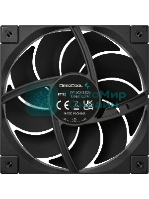 Вентилятор для корпуса DEEPCOOL FT12 черный, 120 мм, 2150 об/мин, 32 дБ, 4 pin