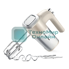 Ручной миксер BRAYER BR1312 бежевый/серебристый, 800Вт