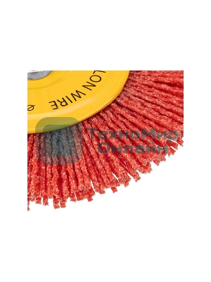 Щетка для дрели Denzel 100 мм, плоская, со шпилькой, нейлоновая щетина